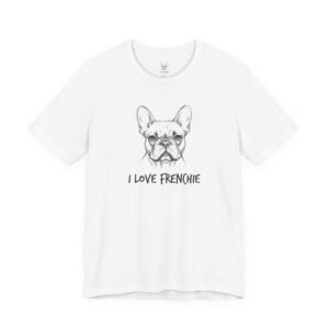 🐾 T-shirt I Love Frenchie — Portrait Bouledogue Français
