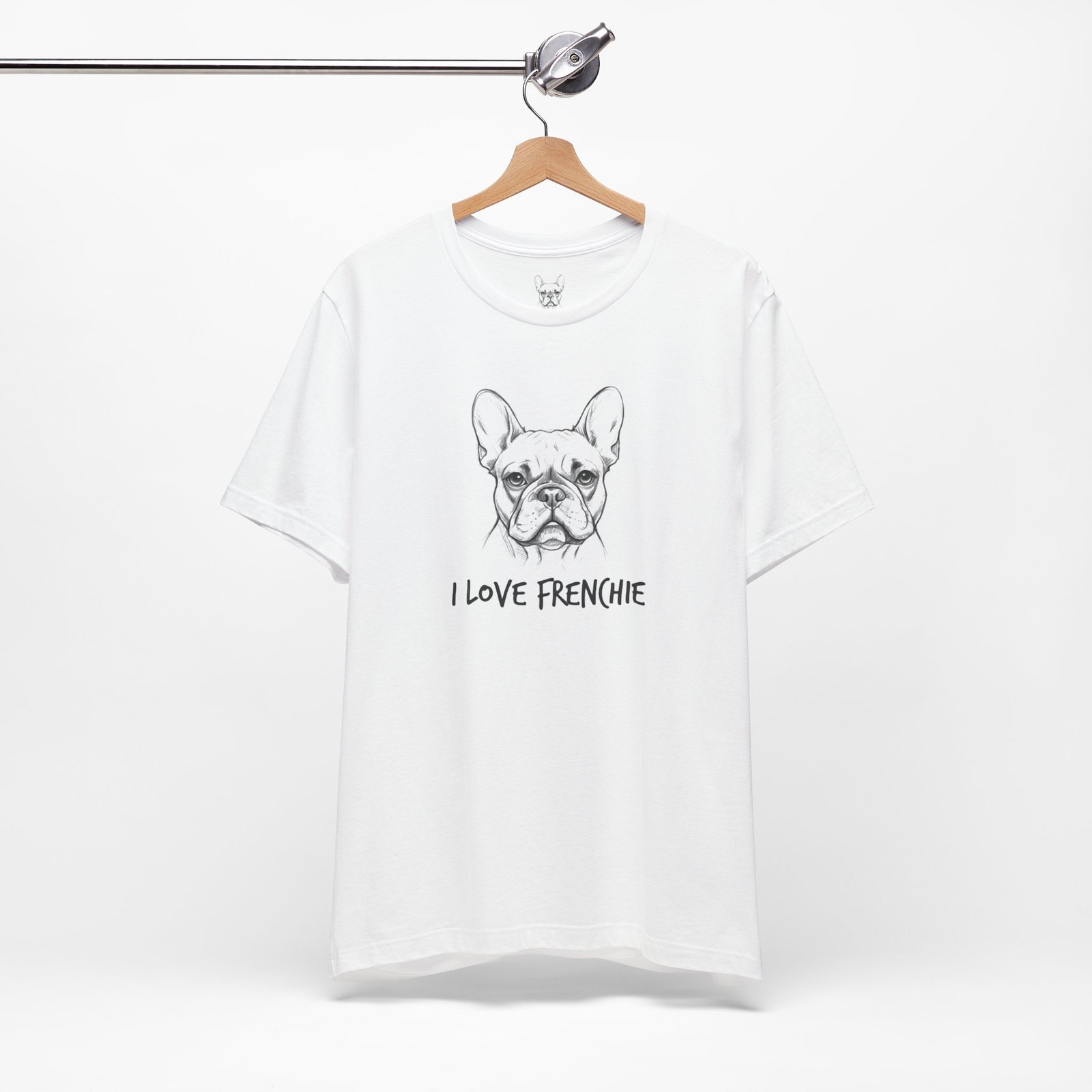 đŸ T-shirt I Love Frenchie â Portrait Bouledogue Français â Image 4