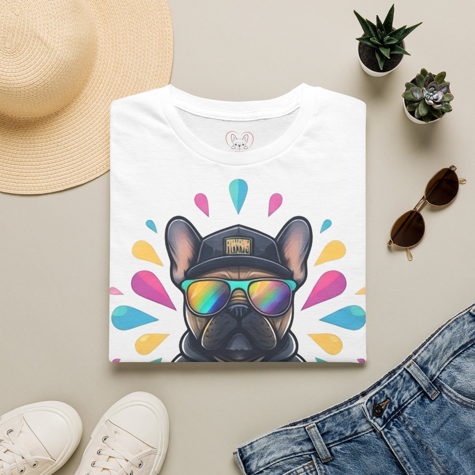 T-shirt Frenchie Éclat de Couleur | I Love Frenchie