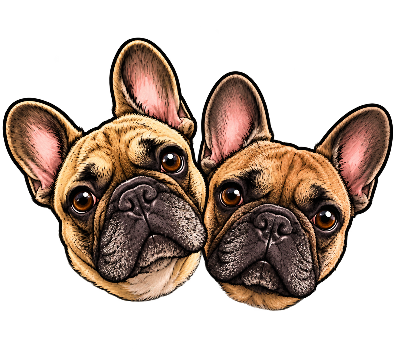 Alfi et Luna, bouledogues français